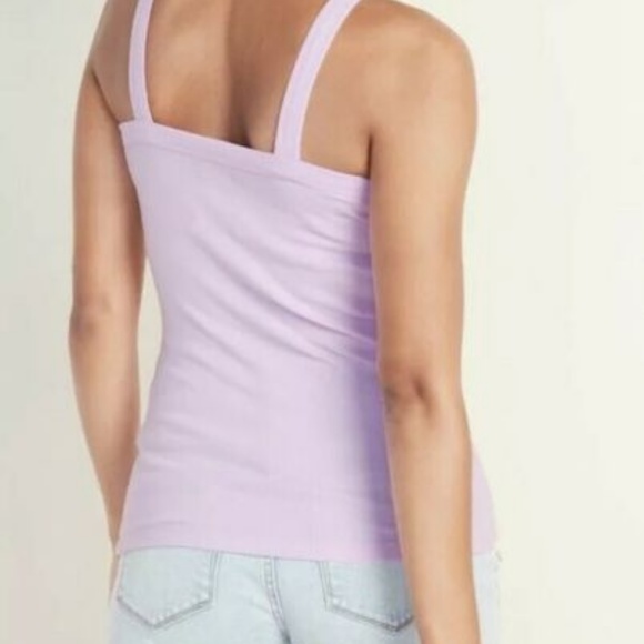 Slim-Fit Square-Neck Rib-Knit Tank for Wome - Picture 4 of 6